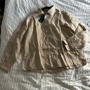 Beige Linen Dress Shirt (brand new)